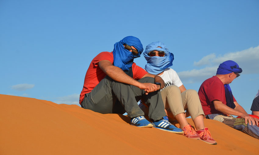 Sunset camel trek to Merzouga desert camp